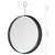 Hanging Mirror with Hook Black 30 cm