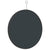 Hanging Mirror with Hook Black 50 cm