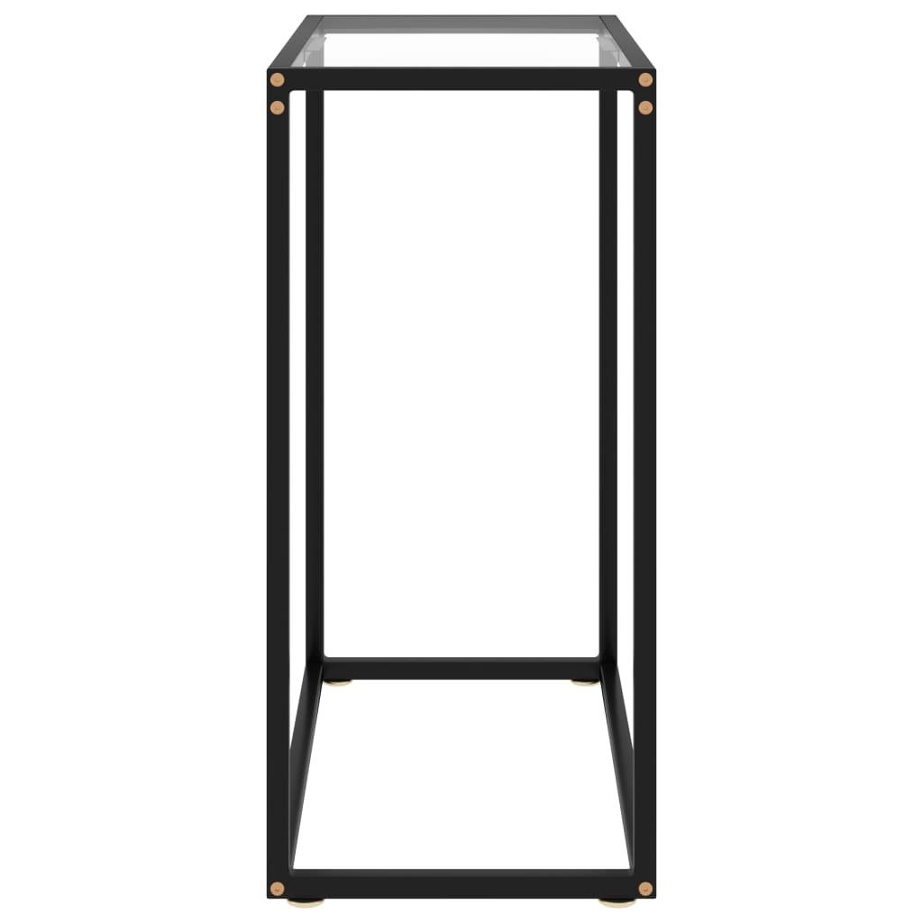 Console Table Transparent 60x35x75 cm Tempered Glass
