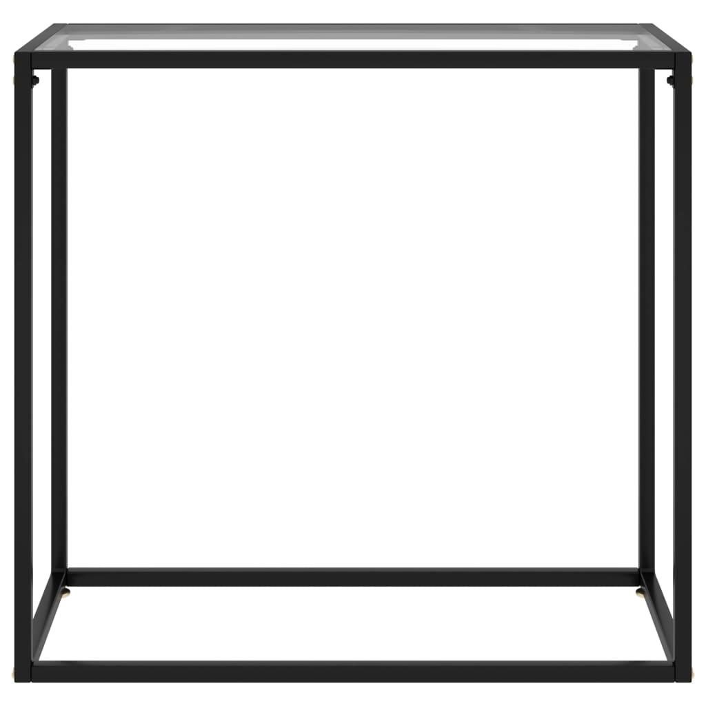 Console Table Transparent 80x35x75 cm Tempered Glass