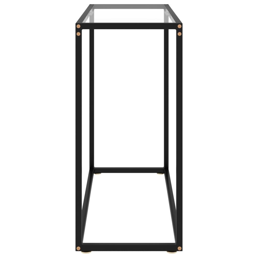 Console Table Transparent 80x35x75 cm Tempered Glass