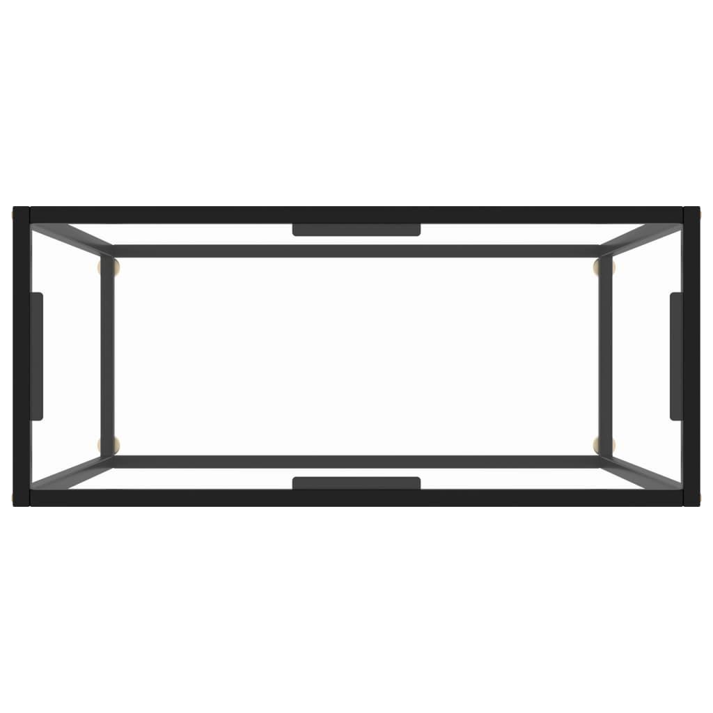 Console Table Transparent 80x35x75 cm Tempered Glass