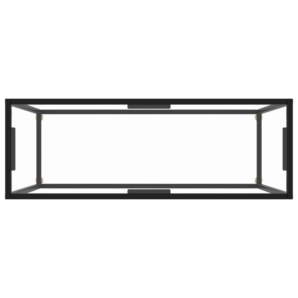 Console Table Transparent 100x35x75 cm Tempered Glass