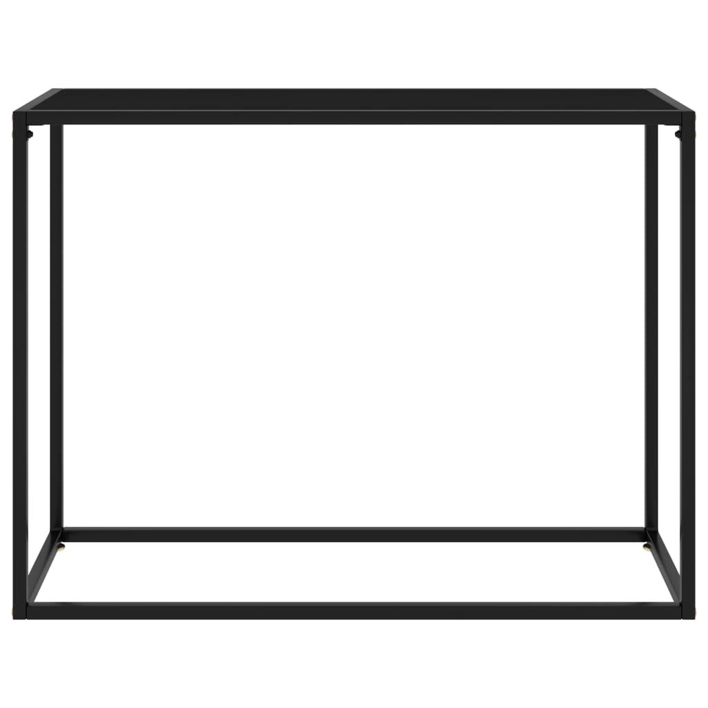 Console Table Black 100x35x75 cm Tempered Glass
