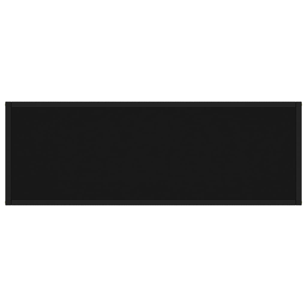 Console Table Black 100x35x75 cm Tempered Glass