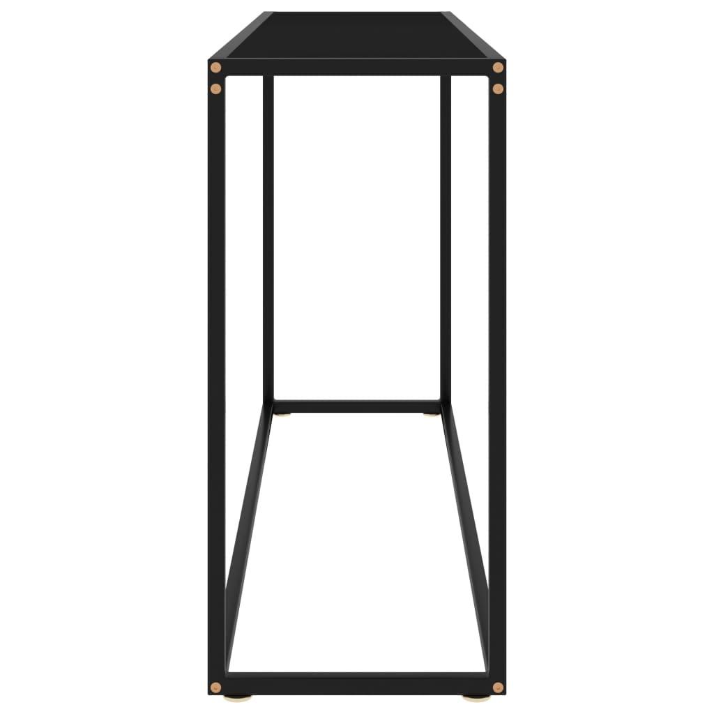 Console Table Black 120x35x75 cm Tempered Glass