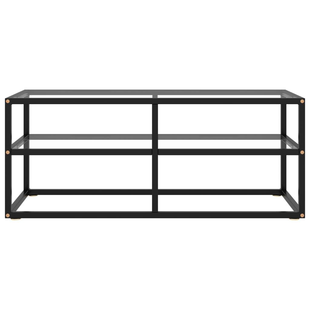 TV Cabinet Black with Tempered Glass 100x40x40 cm