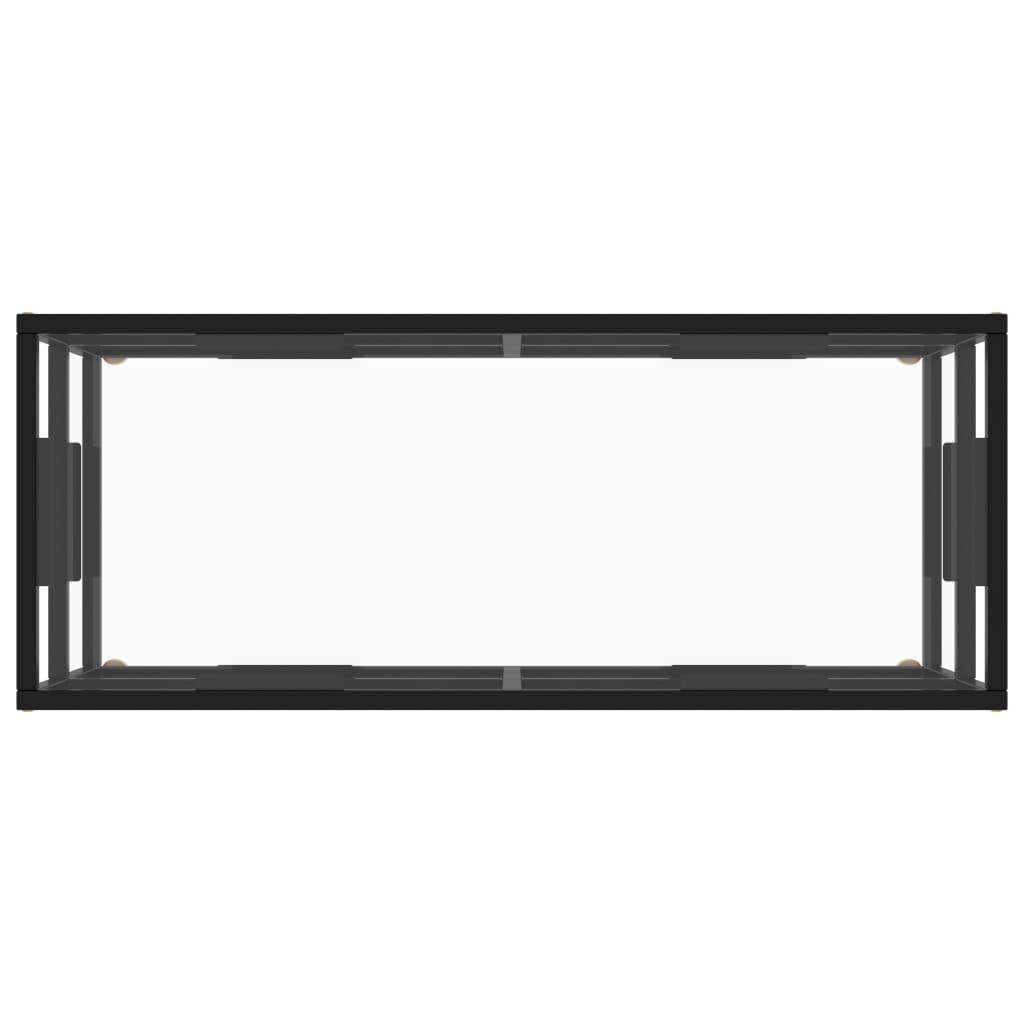 TV Cabinet Black with Tempered Glass 100x40x40 cm