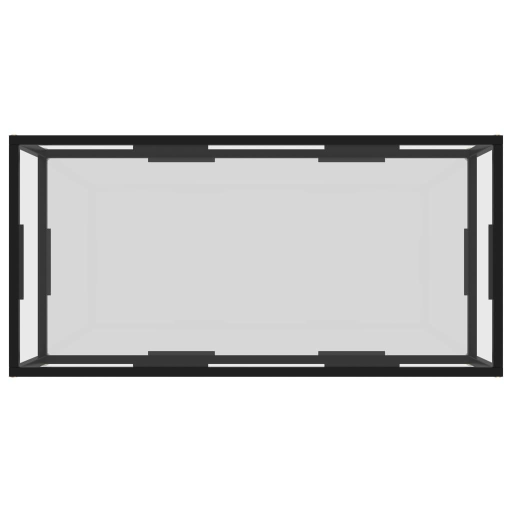 Coffee Table Transparent 100x50x35 cm Tempered Glass