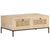 Coffee Table 90x50x37 cm Solid Mango Wood and Natural Cane