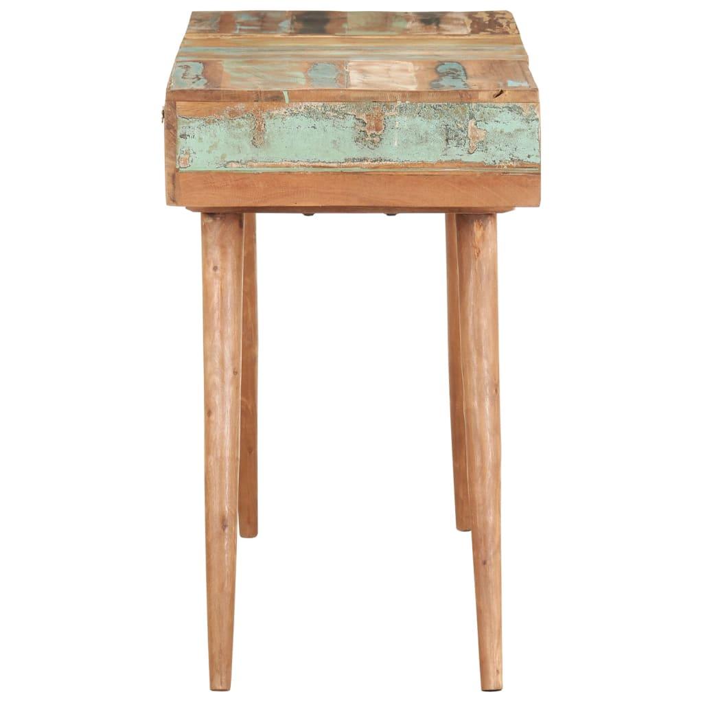 Dressing Table with Mirror 112x45x76 cm Solid Reclaimed Wood