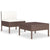 2 Piece Garden Lounge Set with Cushions Poly Rattan Brown