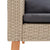 2-Seater Garden Sofa with Cushions Poly Rattan Beige