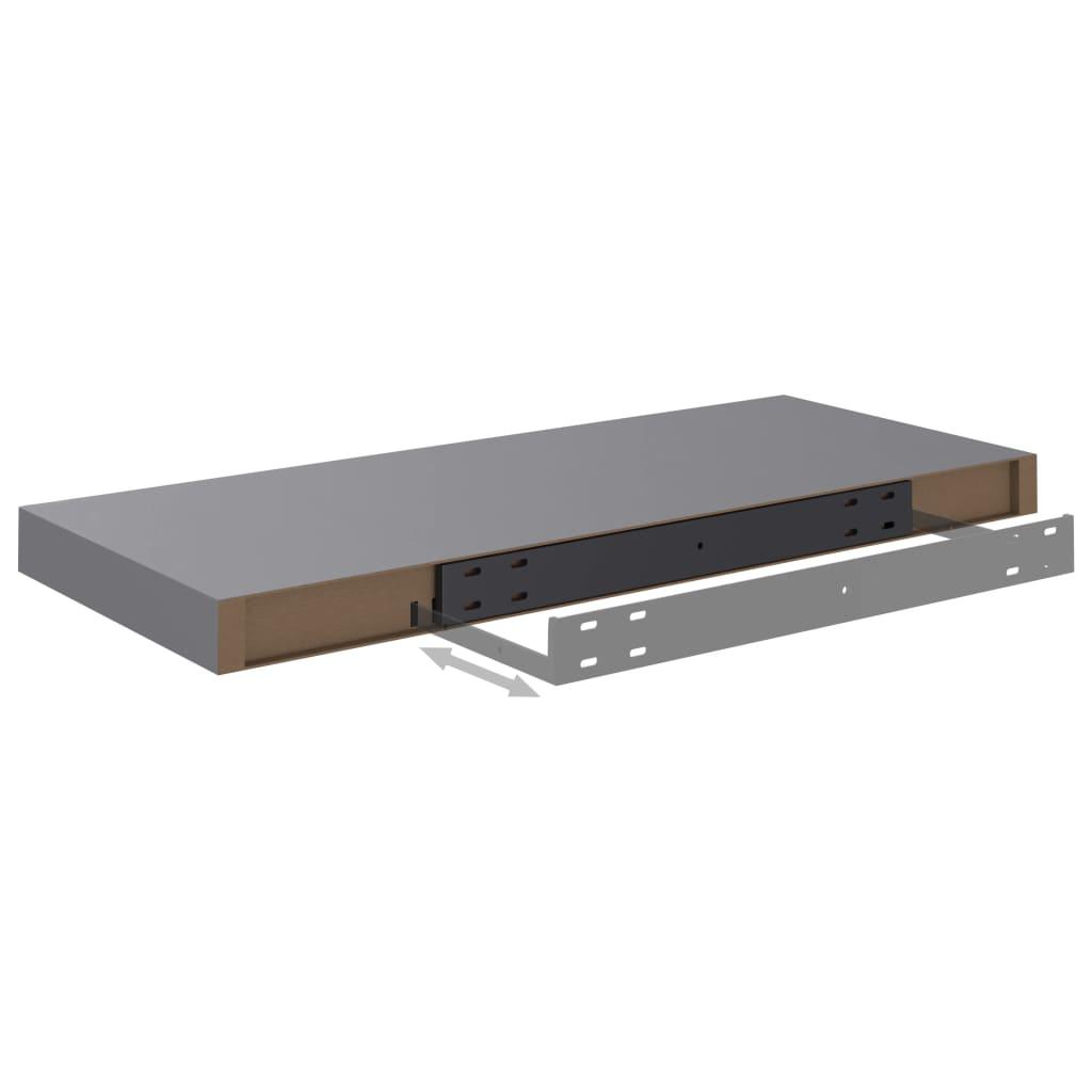 Floating Wall Shelves 4 pcs Grey 60x23.5x3.8 cm MDF