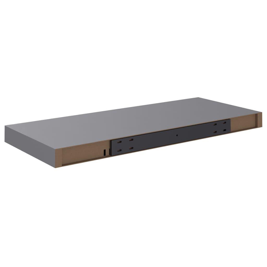 Floating Wall Shelves 4 pcs Grey 60x23.5x3.8 cm MDF