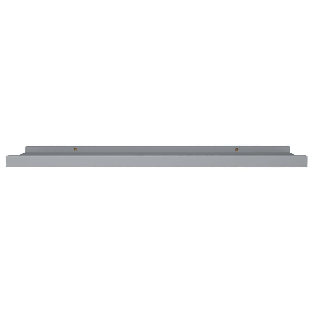 Picture Frame Ledge Shelves 2 pcs Grey 80x9x3 cm MDF