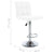 Bar Stools 2 pcs White Faux Leather