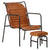 Relaxing Armchair with a Footrest Brown Real Leather