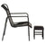 Relaxing Armchair with a Footrest Black Real Leather