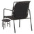 Relaxing Armchair with a Footrest Black Real Leather