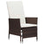 2 Piece Garden Lounge Set with Cushions Poly Rattan Brown