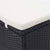 2-Person Sunbed with Cushion Poly Rattan Black