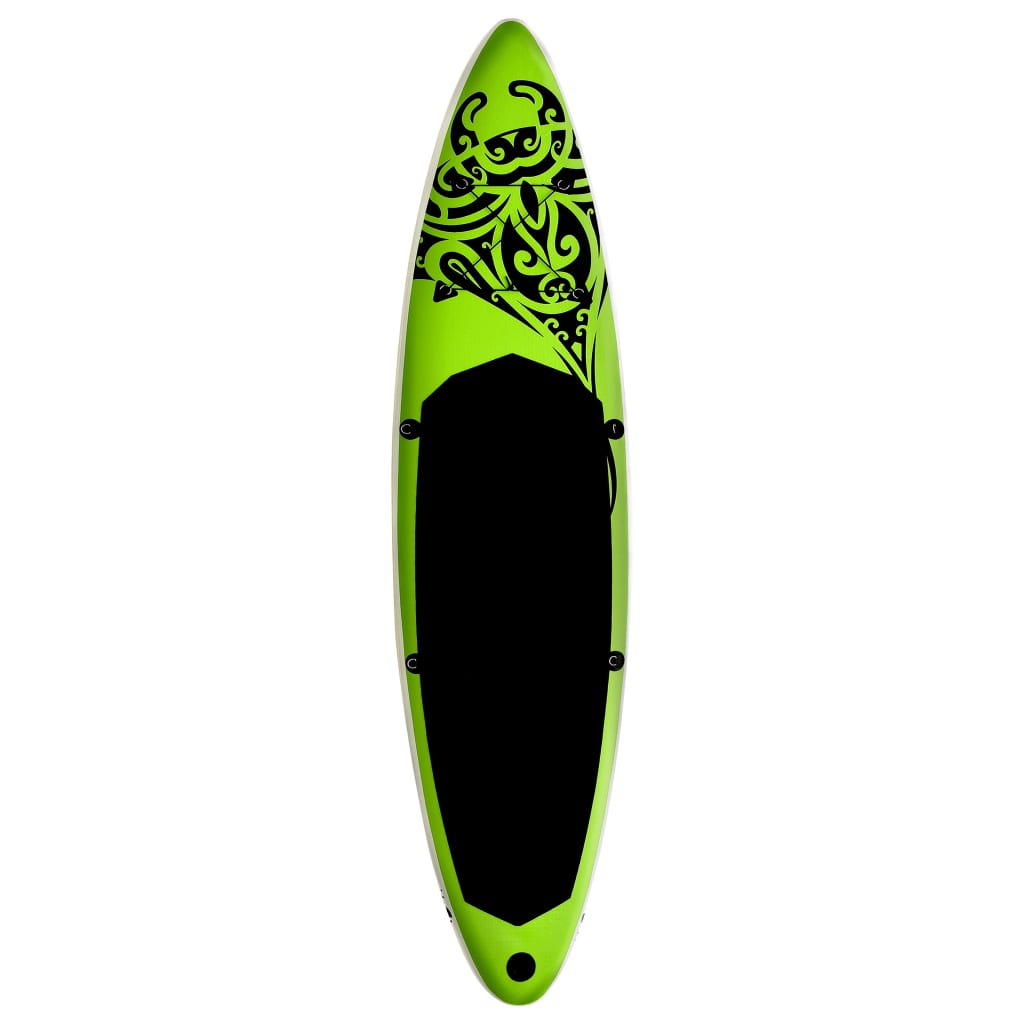Inflatable Stand Up Paddleboard Set 366x76x15 cm Green