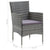 Garden Dining Chairs 4 pcs Poly Rattan Grey