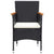 Garden Dining Chairs 4 pcs Poly Rattan Black