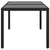Garden Table 150x90x75 cm Tempered Glass and Poly Rattan Black