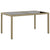 Garden Table 150x90x75 cm Tempered Glass and Poly Rattan Beige