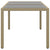 Garden Table 150x90x75 cm Tempered Glass and Poly Rattan Beige