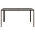 Garden Table 150x90x75 cm Tempered Glass and Poly Rattan Brown