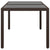 Garden Table 150x90x75 cm Tempered Glass and Poly Rattan Brown
