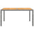 Garden Table 150x90x75 cm Acacia Wood and Poly Rattan Grey