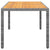 Garden Table 150x90x75 cm Acacia Wood and Poly Rattan Grey