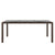 Garden Table 190x90x75 cm Tempered Glass and Poly Rattan Brown