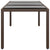 Garden Table 190x90x75 cm Tempered Glass and Poly Rattan Brown