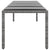 Garden Table 250x100x75 cm Tempered Glass and Poly Rattan Grey