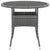Garden Table Ø80x75 cm Tempered Glass and Poly Rattan Grey