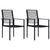 Garden Chairs 2 pcs PVC Rattan Black