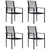 Garden Chairs 4 pcs PVC Rattan Black