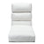 Folding Floor Chair White Faux Leather