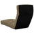 Folding Floor Chair Cappuccino Faux Leather