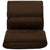 Folding Floor Chair Brown Microfibre