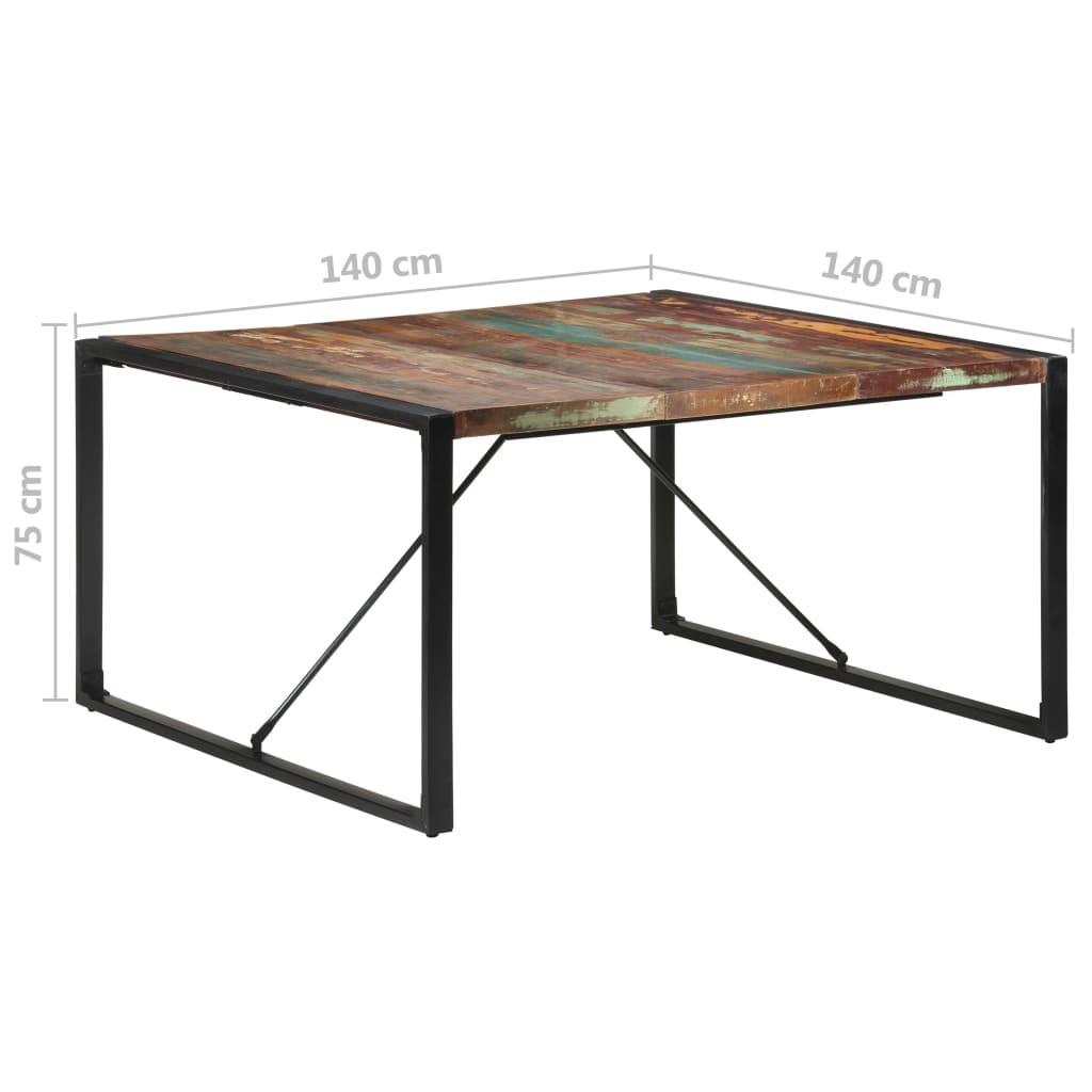 Dining Table 140x140x75 cm Solid Wood Reclaimed