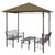 Garden Pavilion with Table and Benches 2.5x1.5x2.4 m Taupe 180 g/mï¿½