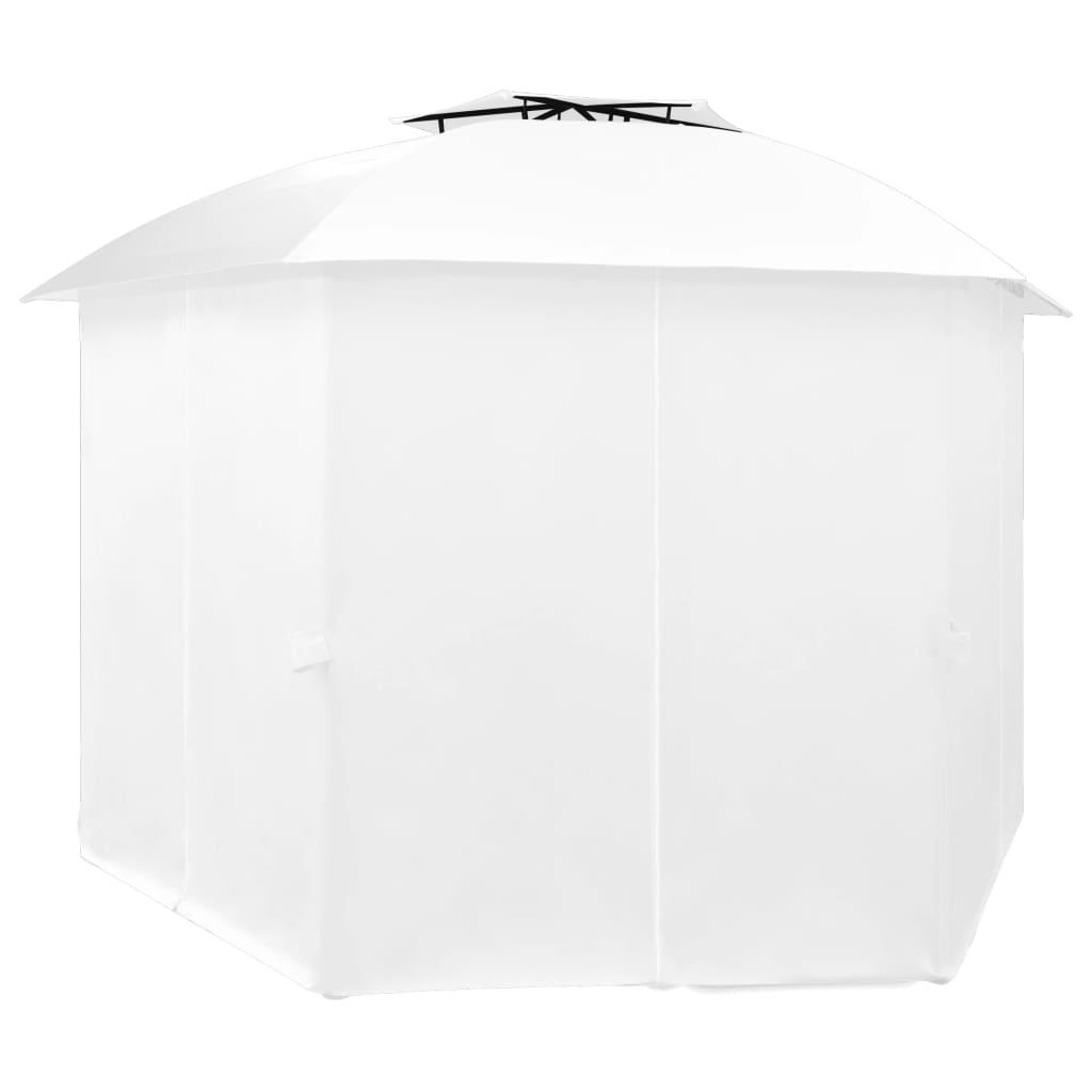 Garden Marquee with Curtains 360x312x265 cm White 180 g/m²