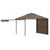 Gazebo with Double Extending Roofs 3x3x2.75 m Taupe 180g/mï¿½