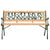 Garden Bench 122 cm Cast Iron and Solid Firwood